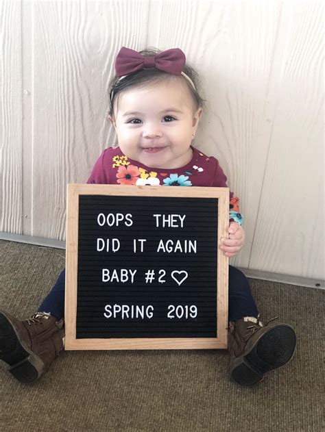 Baby Number Announcement Second Baby Announcements Second Pregnancy
