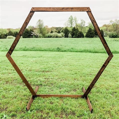 Wedding Arch Geometric Hexagon Wood Backdrop Large Etsy In 2020