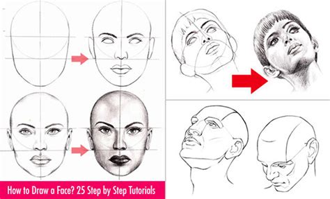 How To Draw A Face 25 Step By Step Drawings And Video On Behance