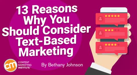 13 Reasons Why You Should Consider Text Based Marketing Seo Upadtes
