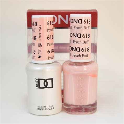 dnd daisy soak off gel polish matching nail polish duo 618 peach buff nail polish nails