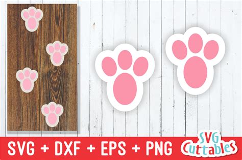 Cut out the footprints and tape them along the wall for a decorative look! Easter Bunny Feet | Easter svg Cut File