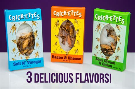 Crick Ettes Flavored Snacks Made With Real Whole Crickets Flavors