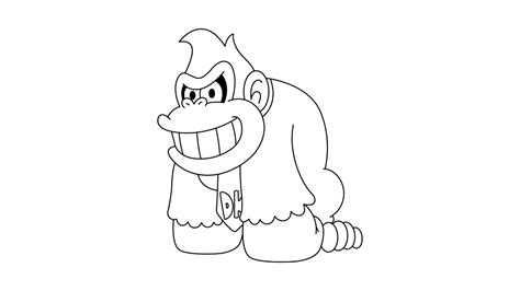 Como Dibujar A Donkey Kong How To Draw Donkey Kong Paper Perimetro Youtube