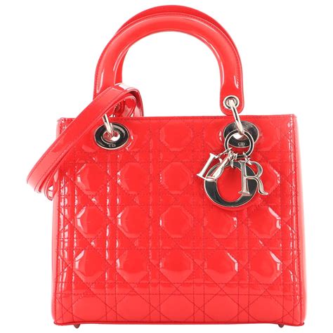 christian dior tricolor lady dior handbag cannage quilt leather medium at 1stdibs
