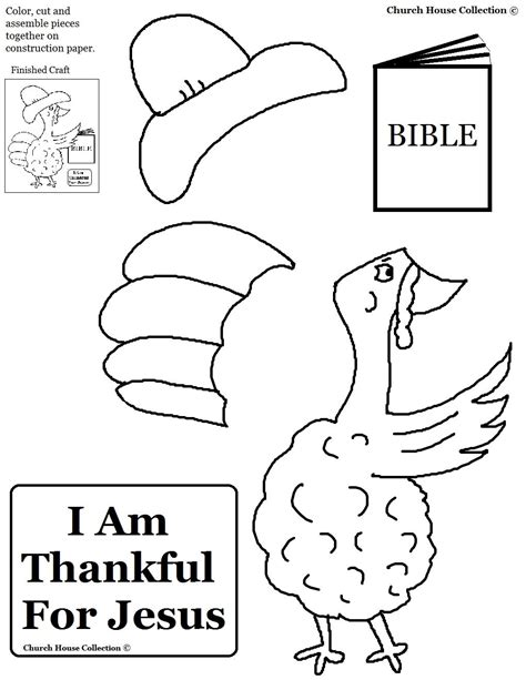 Thanksgiving Turkey I Am Thankful For Jesus Cutout Activity Sheet For