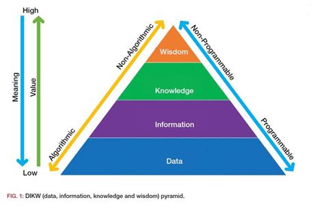 DIKW Data Information Knowledge And Wisdom Pyramid Knowledge Management Knowledge And