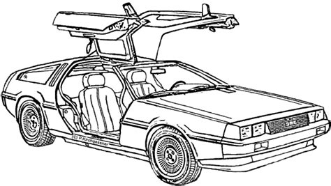 Back To The Future Delorean Coloring Pages