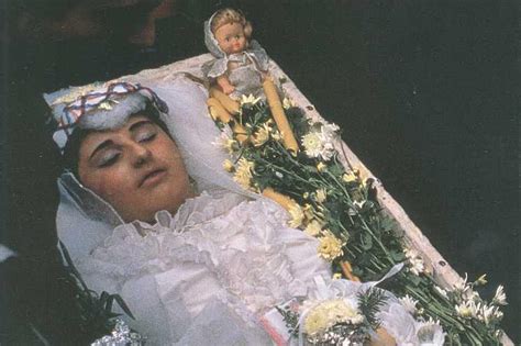 They were placed on their backs with their eyes closed, and their mouths, the way you don't always look in life when you're sleeping. Beautiful Girls & Women Dead in Their Coffins