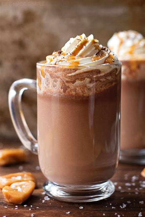 salted caramel hot cocoa recipe delicious hot chocolate salted caramel hot chocolate cocoa