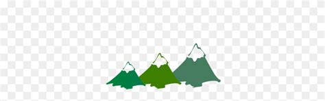 Three Mountain Peaks Green Clip Art Snow Mountain Clipart Stunning