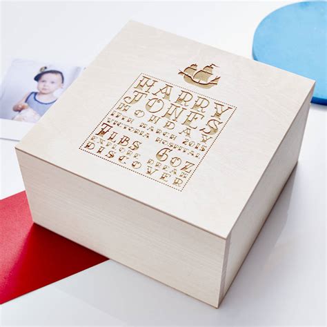 Personalised Nautical Wooden Baby Keepsake Box By Sophia Victoria Joy