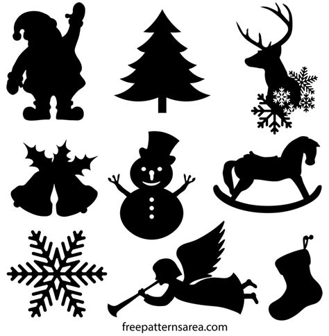 Free Christmas Ornament Silhouette Vector Shapes