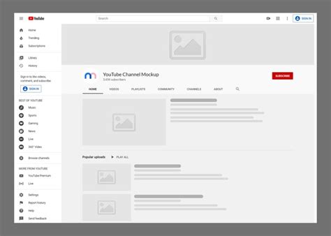 Youtube Profile Mockup Desktop Mediamodifier