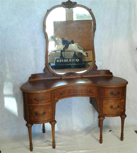 Sold Price Antique Victorian Walnut Vanity Dresser With Mirror Top