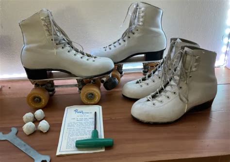 Vintage Snyder Douglas Super Deluxe Roller Skates Boots Sz 6 Riedell