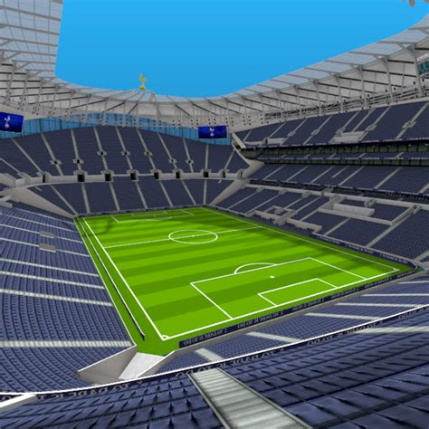 The grandstand at the ground holds 1,000 people. New White Hart Lane 3d stadium model | CGTrader