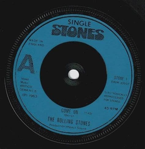 The Rolling Stones Come On Vinyl Record 7 Inch Decca 1980