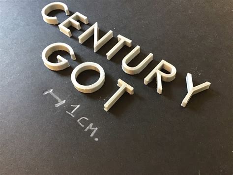 3d Printed Century Got Font Uppercase 3d Letters Stl File By 3dletters