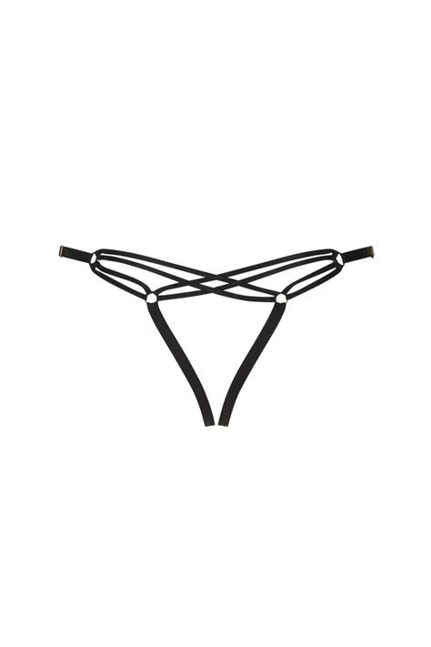 Serena Open Thong • Sexy French Lingerie • Made In France Darkest Fox