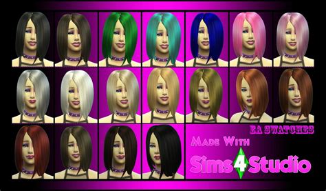 Goth Bob Hair For Females By Laracroftfan1 Sims 4 Studio Sims 4