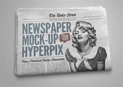 Free Photorealistic Newspaper Mockup Psd Good Mockups