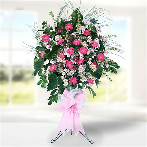 Send Flowers Turkey Pink White Basket Stand Wrought Iron From 135usd