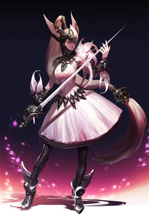Wallpaper Anime Girl Long Hair Sword Dress