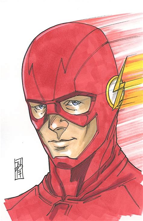 Tom Hodges The Flash Signed Original 55 X 85 Color Drawing On
