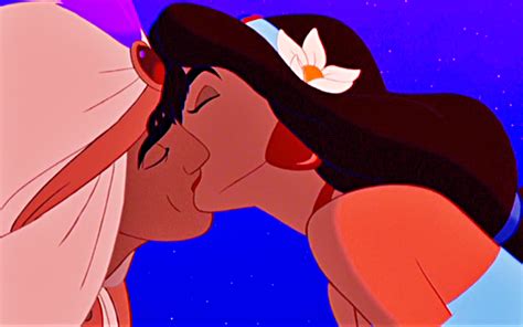 Kiss Aladdin And Jasmine Aladdin4u Wallpaper 42841260 Fanpop