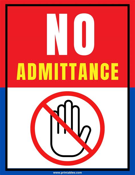 30 No Admittance Signs Free Printable Resources