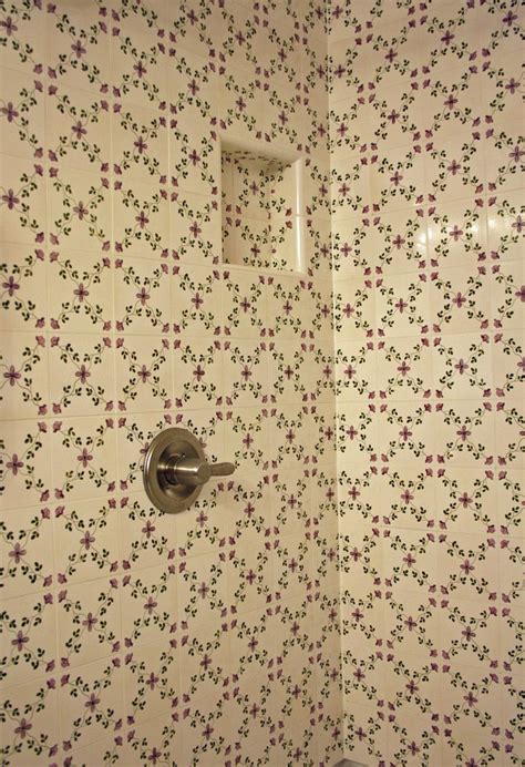 Hand Painted Tile In Bathroom Shower Bathroomtile Hand Painted