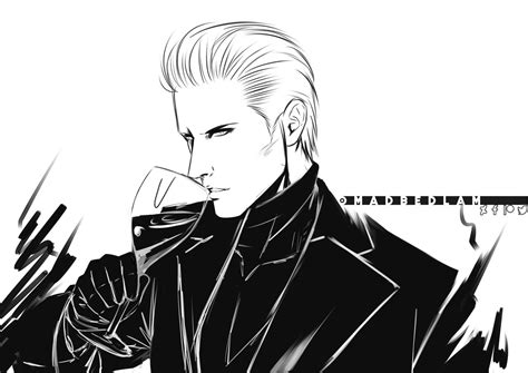 Madbedlam Albert Wesker Resident Evil Alcohol Greyscale Looking At