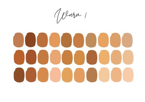 Skin Tones Procreate Color Palette For IPad 5 Palette 150 Etsy