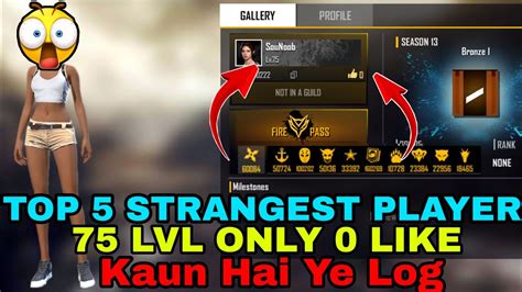 But firstly let's learn about how many ranks are there in free fire. World Best Top 5 STRANGEST player in free fire - YouTube