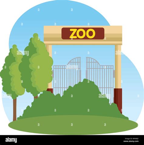 Entrance Facade Of Zoo Vector Illustration Design Stock Vector Image