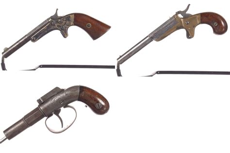 Three Antique Single Shot Pistols Rock Island Auction