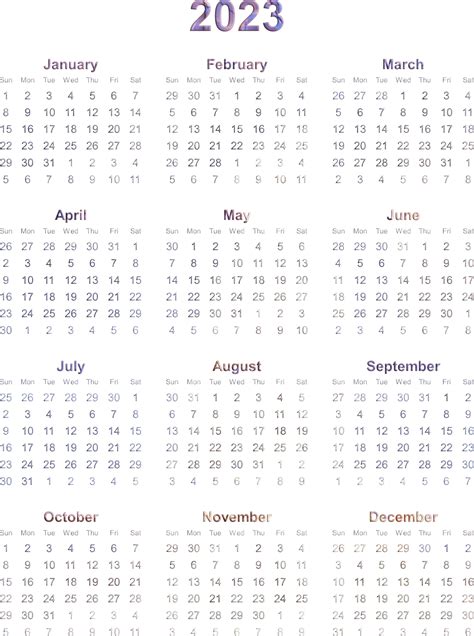 Calendario 2023 Antecedentes Png Png All