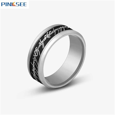 Pinksee Mens Stainless Steel Dragon Ring Inlay Gold Blue Black Carbon