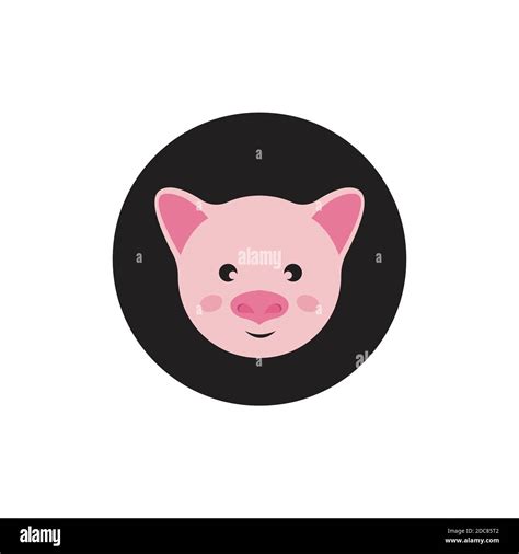 Pig Head Vector Icon Logo Stock Vector Image And Art Alamy