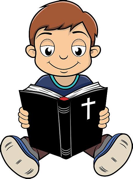 Child Reading Bible Illustrations Royalty Free Vector Graphics And Clip