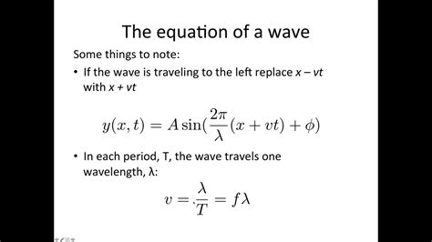 Sinusoidal wave equation - YouTube