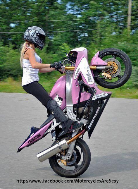 Stunt Girl Stunt Bike Motorcycle Girl Motorcycle