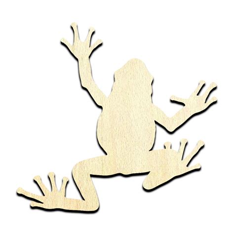 Frog Cut Out Unfinished Wood Shape Craft Supply Cosmic Frogs Vinyl