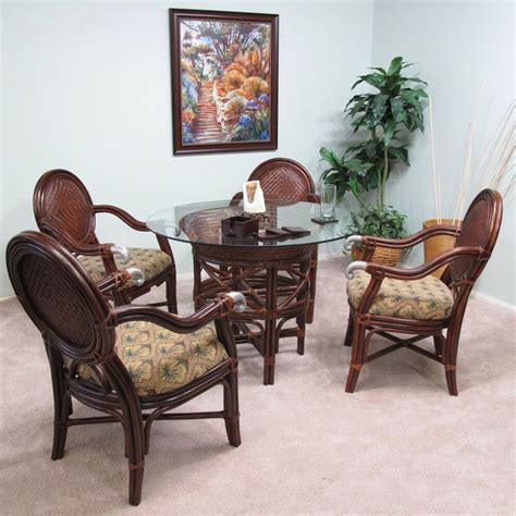 The lastest styles to love. Calama Rattan Wicker Dining 5PC Furniture Set (4-Chairs ...