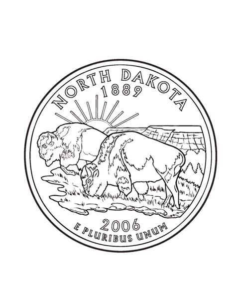 Search through 623,989 free printable colorings at getcolorings. North Dakota State Quarter Coloring Page | North dakota ...
