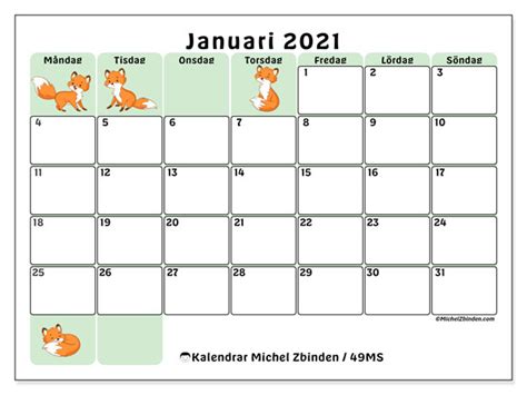 Här kan barnen rita en passande bild för varje månad. Kalender januari 2021 - 49MS - Michel Zbinden SV
