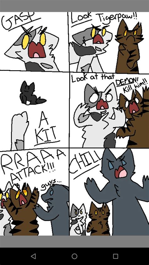 thistleclaw tigerpaw tiny scourge and bluefur warrior cats comics warrior cats funny