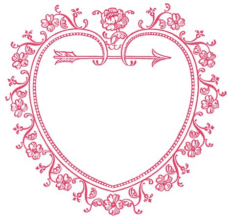 Vintage Valentines Day Clip Art Sweetest Heart Frame The Graphics