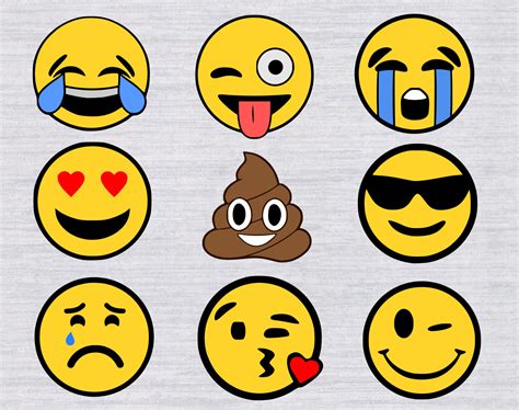 Emoji Svg Files Emoji Clipart Emoji Cricut Files Emoji Images And